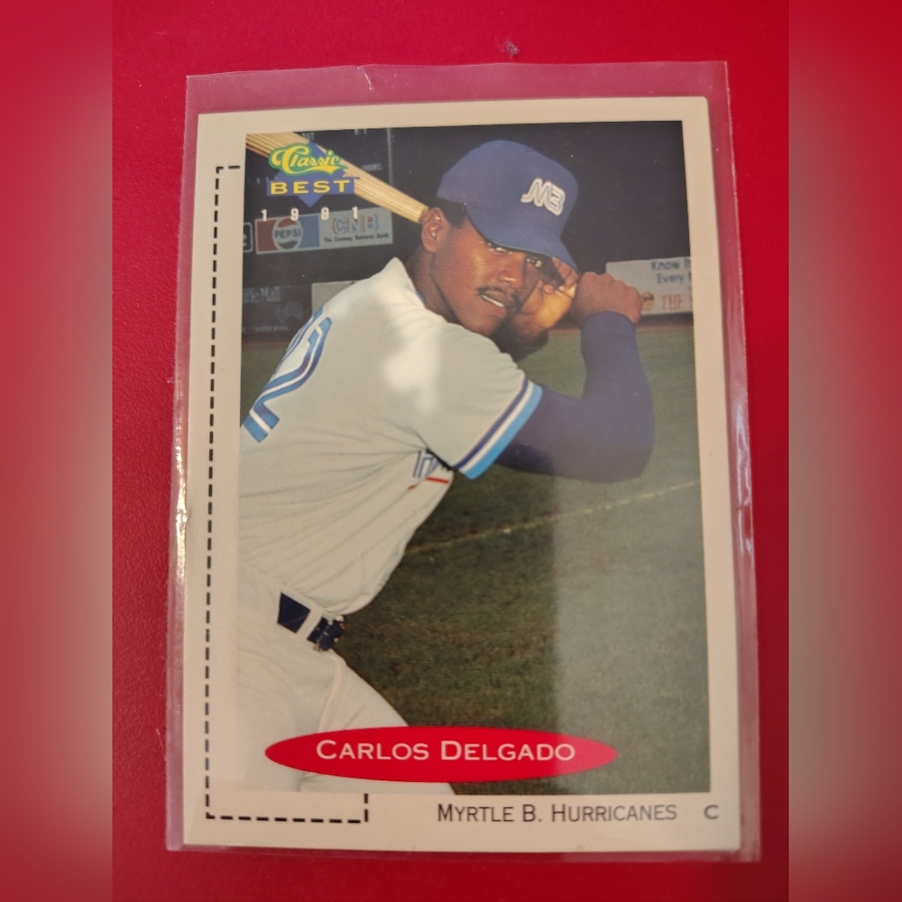 Carlos Delgado 1991 Classic #63 Baseball Card Myrtle Beach Hurricanes